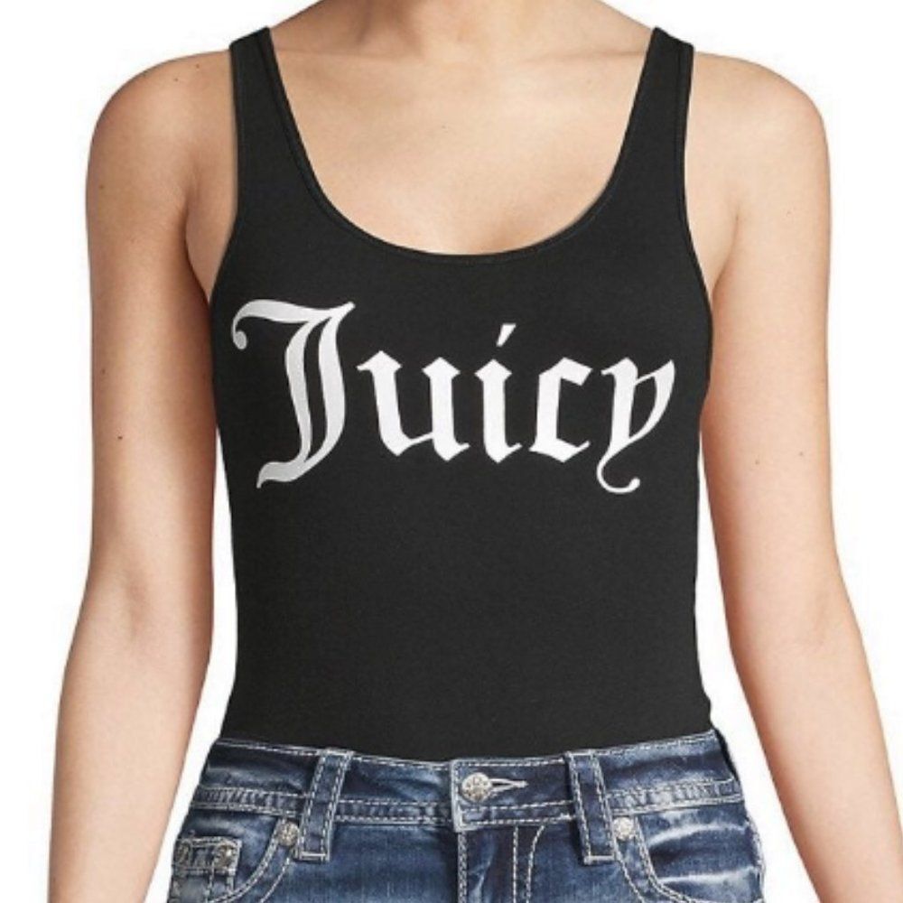 Juicy Couture Black Scoop Neck Bodysuit NWT